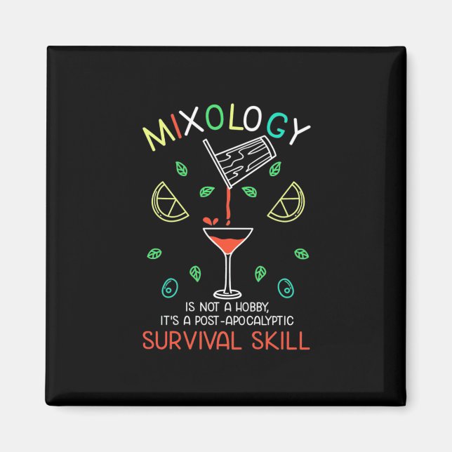 Imán Regalo de Navidad | Bartender Mixólogo (Frente)