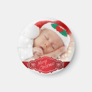 Imán Regalo de Navidad con Foto Personalizada -