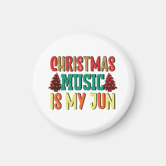 Imán Regalo de Navidad | La música Navidad es mi jun