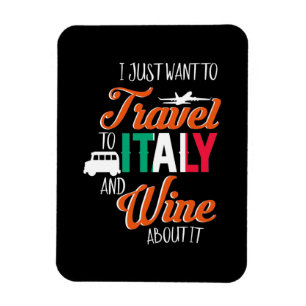 Imán Regalo de Navidad Viaja a Italia y bebe vino sob