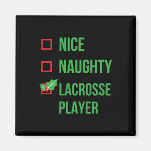 Imán Regalo de Navidades de Lacrosse Player Funny Pajam