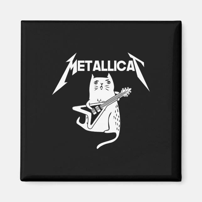 Imán Regalo de Navidades divertidos de guitarra de rock (Frente)