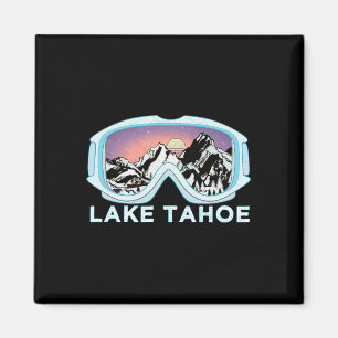 Imán Regalo de Nieve para Esquí Lake Tahoe