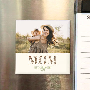 Imán Regalo de nombre de mamá establecida año rústico