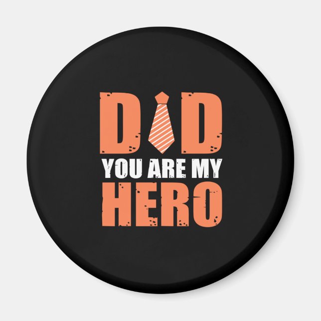 Imán Regalo de padre | Papá, eres mi héroe (Frente)