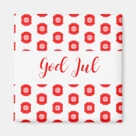 Imán Regalo de patrón escandinavo de Navidad de Dios Ju