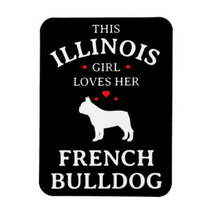 Imán Regalo de perro  A esta Chica de Illinois le encan