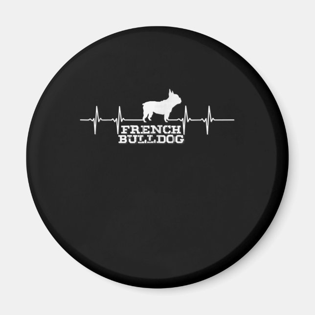 Imán Regalo de perro | Corazón de Bulldog francés (Frente)