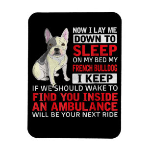 Imán Regalo de perro Me Dormí En Mi Cama Mi Bulldog F