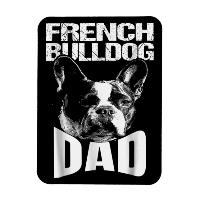 Imán Regalo de perro | Padre Bulldog francés (Vertical)