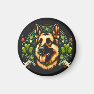 Imán Regalo de perro pastor del Día de San Patricio