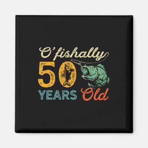Imán Regalo de pesca de 50 años 50 cumpleaños Guay Cinc