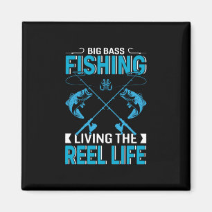 Imán Regalo de pescadores Pesca Grande Viviendo La Vida