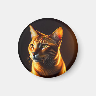 Imán Regalo de pintura con retrato de cara de gato