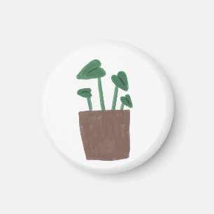 Imán Regalo de planta de interior minimalista con hojas