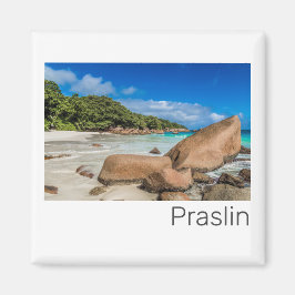Imán Regalo de playa de Praslin Seychelles Island Anse 