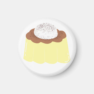 Imán Regalo de postre de pudín de crema