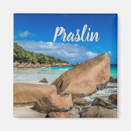 Imán Regalo de Praslin Seychelles Anse Lazio Beach