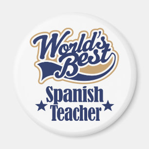 Imán Regalo De Profesores Españoles Para (Mejor Mundo)