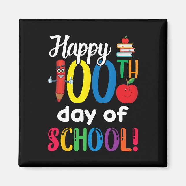 Imán Regalo De Profesores Estudiantiles Feliz Día 100 D (Frente)