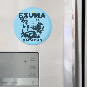 Imán Regalo de recuerdo de Bahamas : Buceo en Exuma Bah