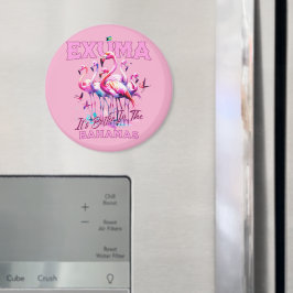 Imán Regalo de recuerdo de Bahamas : Exuma Bahamas Flam