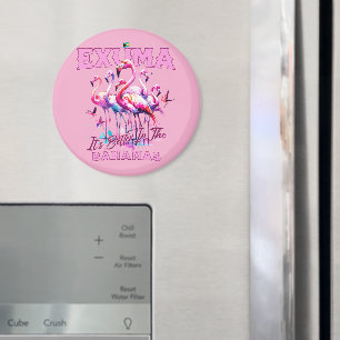 Imán Regalo de recuerdo de Bahamas : Exuma Bahamas Flam