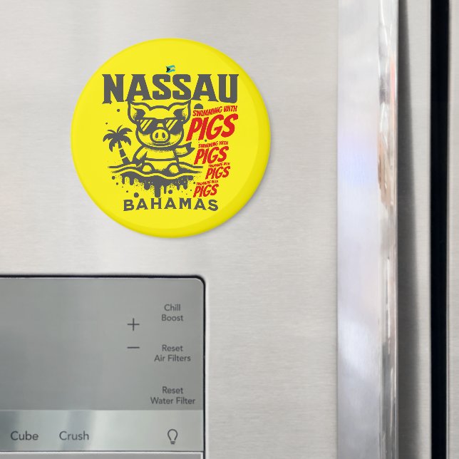 Imán Regalo de recuerdo de Bahamas: Nassau Bahamas Nata (In situ (nevera))