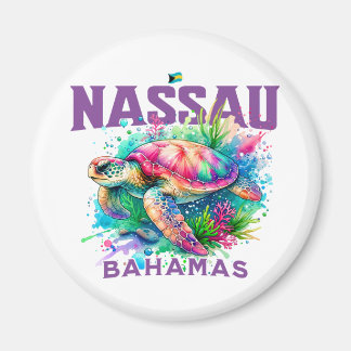 Imán Regalo de recuerdo de Bahamas: Tortuga marina de N