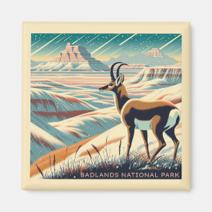 Imán Regalo de recuerdo de invierno del Parque Nacional