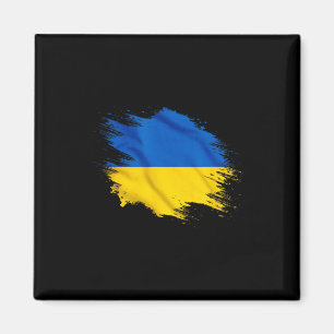 Imán Regalo de recuerdo de Ucrania Cepillo de bandera d