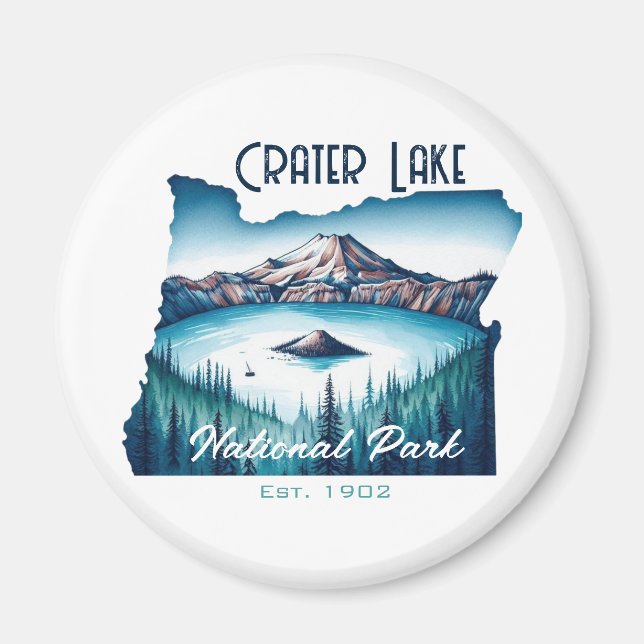 Imán Regalo de recuerdo del Crater Lake National Park (Frente)