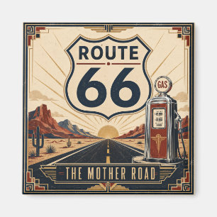 Imán Regalo de recuerdo del desierto de la carretera ma