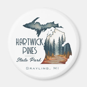 Imán Regalo de recuerdo del parque estatal Hartwick Pin