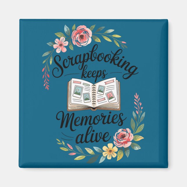 Imán Regalo de scrapbooking lindo (Frente)