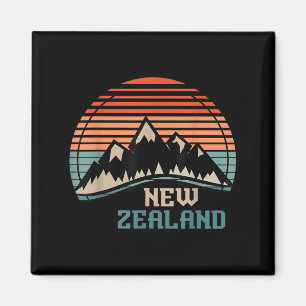 Imán Regalo de senderismo de montaña de Nueva Zelanda N