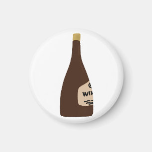 Imán Regalo de Sommelier de Botella Marrón de Wine Enth