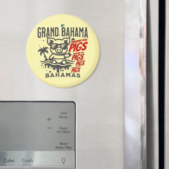 Imán Regalo de souvenirs de las Bahamas: Cerdos para na (In situ (nevera))
