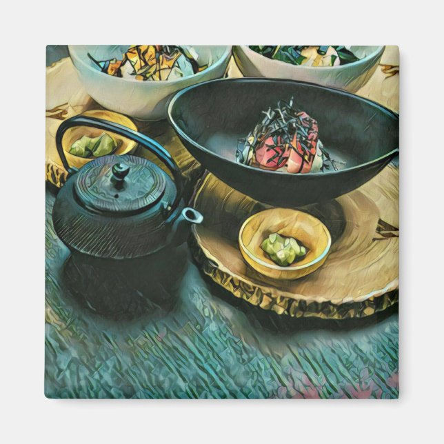 Imán Regalo de sushi vintage (Frente)