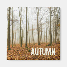 Imán Regalo de temporada de niebla y niebla otoñal