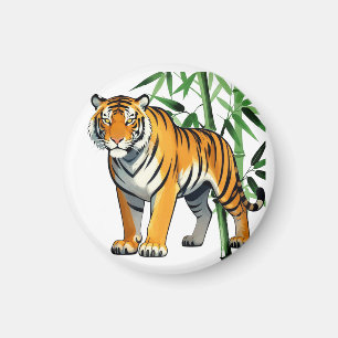 Imán Regalo de Tigre de Dibujos Animados Amante de Tigr