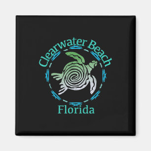 Imán Regalo de tortuga tribal de Clearwater Beach Vinta