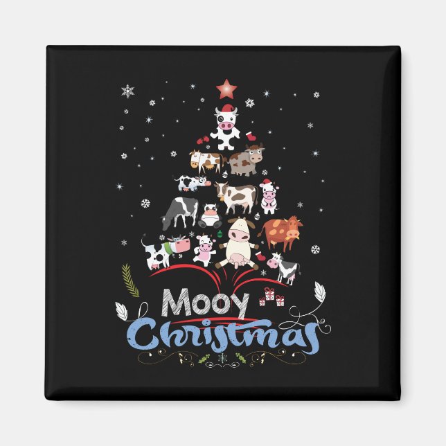 Imán Regalo de vaca | Regalo de los Navidades de la boy (Frente)