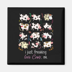 Imán Regalo de vaca Sólo estoy helando vacas de amor