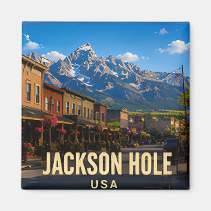 Imán Regalo de viaje a Jackson Hole Wyoming Grand Teton