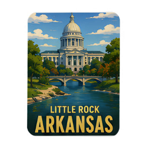 Imán Regalo de viaje a Little Rock Arkansas