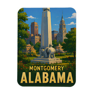 Imán Regalo de viaje a Montgomery Alabama