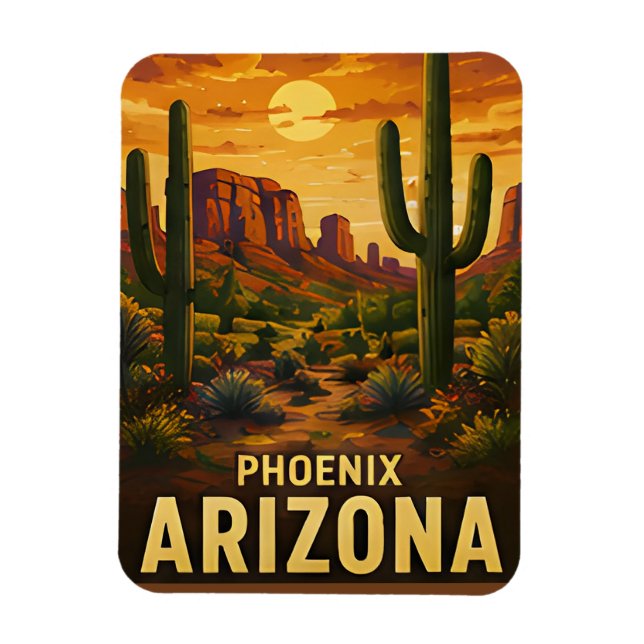 Imán Regalo de viaje a Phoenix Arizona (Vertical)