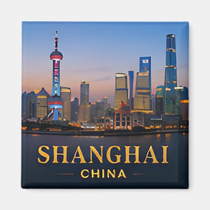 Imán ✈️ Regalo de viaje a Shanghai China 🌆