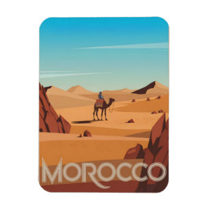 Imán Regalo de viaje de Marruecos postal de viaje de ca